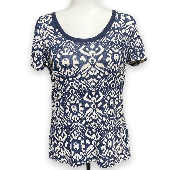 Lauren Ralph Lauren Crewneck T-Shirt Ikat Print Cotton Women’s Size L - Picture 5 of 9